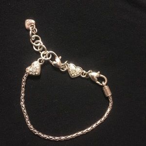 Brighton ABC Heart Slide Bracelet to hold charms